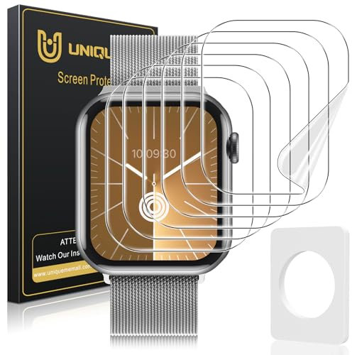 UniqueMe für Apple Watch 42 mm Schutzfolie - 6 Stück Flexible TPU Folie, Maximale Abdeckung Selbstheilung Displayschutz Folie für iWatch Series 10 42 mm