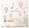 Little Deco Wandsticker Kinderzimmer Tiere Heißluftballon personalisiert Wandtattoo Fuchs Maus Wandaufkleber mit Name Babyzimmer Deko DL5121-04