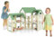 HOMASIS Puppenhaus Holz, Dollhouse inkl. 32/36/42 Zubehör & Möbeln, Puppenvilla 3 Etagen mit 6/7 Zimmer, Geschenk für Mädchen, Traumhaus Puppenstube Traumvilla für Kinder ab 3 Jahren (Model 1)
