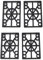 Huhudyy 4 Stück Hart Plastik Skateboard Riser 12mm Longboard Pads Land Surfen Skateboard Zubehör