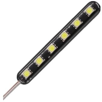 TYUHNLSBN Moto Clignotants indicateurs Bande Lumineuse Stroboscopique 6 LED 12V, 1/2 Pièces, pour Moto, Lampe Flash À Grille Moyenne, Accessoires De Moto