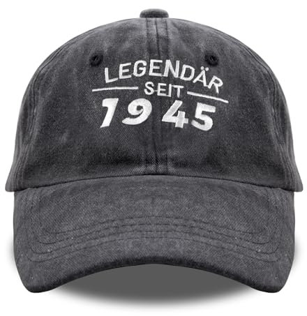 Belillpipi Geschenke zum 80 Geburtstag Mann, Geschenke für Männer zum 80, Geschenkideen 80 Geburtstag, Mann Cap, 80 Geburtstagsgeschenk für Männer, LEGENDÄR SEIT 1945