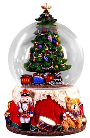 Acunny Boule à Neige de Noël Casse-Noisette Soldats,Boule à Neige de Noël Casse-Noisette, Boule à Neige Musicale Casse-Noisette, Boîte à Musique de Boules à Neige de noël, Boule à Neige Musicale