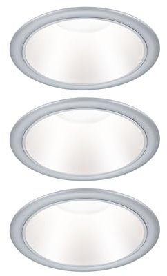 Paulmann 98203 Einbauleuchte Cole starrr und incl 3x6W Einbaustrahler silber matt Spot Aluminium, Kunststoff Einbaulampe GU10