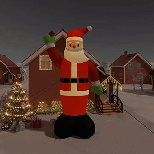 Hommdiy Aufblasbarer Weihnachtsmann mit LEDs 820 cm