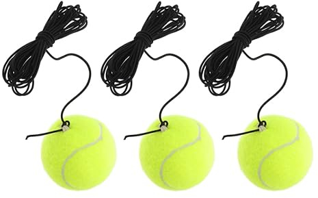 Tennis Trainingsball 3 Stück mit Schnur, Tragbares Übungsset für Anfänger