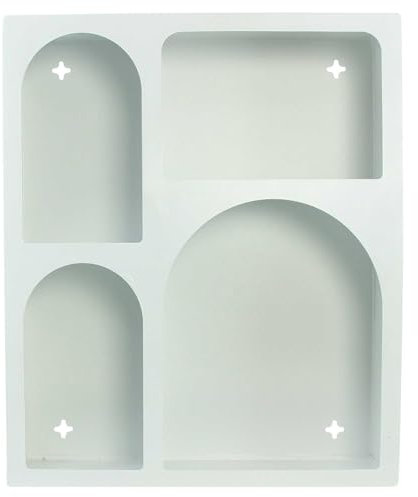 FRANK FLECHTWAREN Wandregal Classic White, Metall, mattweiß Maße: 40 x 12 x 48 cm