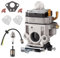 Erato Carburador para cortacésped 52cc 49cc 43cc Carburador para motosierras y desbrozadoras motores pequeños Kit de repuesto con junta manguera bujía filtro de combustible