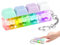 4 Button Keyboard Fidget Toy, Funny Fidget Keyring with LED Light, Mini Keyboard Fidget Toys Finger Keyboard Caps Toy Decompression Toys to Relief Stress Pass the Time
