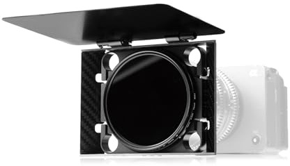 PDMOVIE Ultraleichte Mini Matte Box, speziell für kleine Objektive (inkl. 9 Stop-ND-Filter)