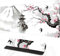 XL Gaming Mouse Mat, 600x300x3mm, Stitched Edges, Gamer Desk Mat, Non-Slip Rubber Base (Snowy)