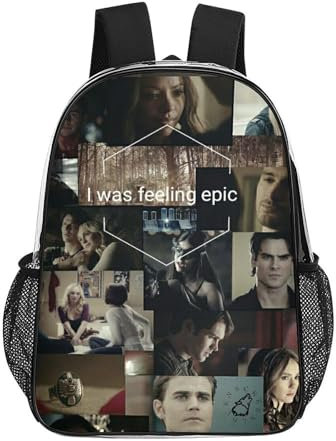 ILWVWVHK The Vampire diaries Backpack Shatterproof Transparent Swim Bag Clear PVC Waterproof School Bag for Boys Girls Kids