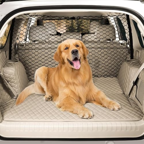Mesh Dog Car Net Barrier for Cayenne 3. Generation Facelift, Typ PO536, SEIT 2023,Pet Restraint Car Backseat Divider,Cargo Area Travel Trunk Mesh Net Screen Barricade