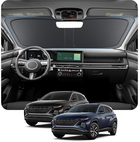 [Actualización] BSTW Parasol Plegable para Hyundai Tucson NX4 Hybrid N-Line 2021-2025 2026 Cubierta para Parabrisas con Protección UV y Térmica Parasol Tucson NX4 Accesorios