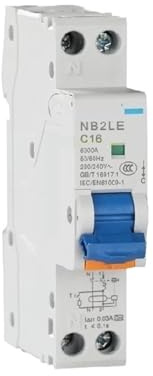 Disjoncteur différentiel NB2LE, courbe C, type AC 1P+N, protection contre les fuites, 30 mA, 10 A, 16 A, 20 A, 25 A(16A)
