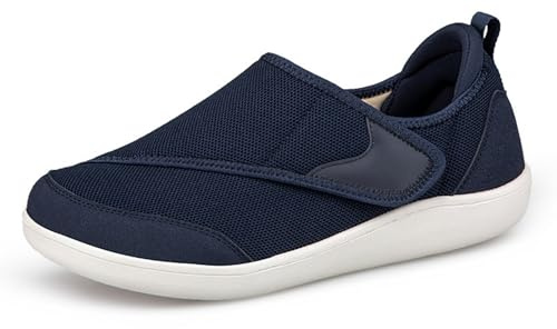 Hezeisoar Chaussons Diabétiques Homme Femme Extra Large | Respirant Chaussures de Marche Âgées Léger Antidérapant Confortables Orthopédique Pantoufles Chaussons de Réhabilitation