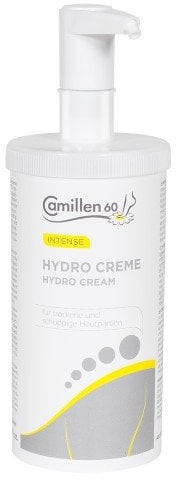 Hydro Creme Camillen 60, Fußcreme mit Urea 10%, Kamille für trockene Füsse, 450ml mit Spender