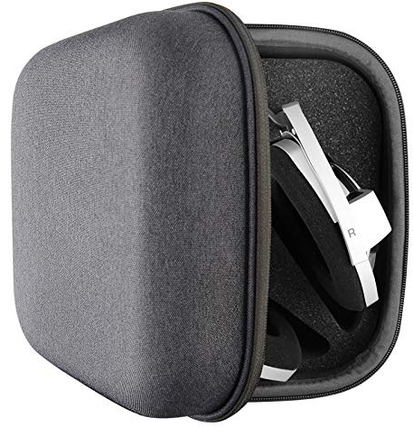 Geekria Shield - Funda para Auriculares de Gran tamaño, Funda rígida de Repuesto para Transporte de Viaje con Almacenamiento de Cable, Compatible con Sennheiser HD660s 2,Beyerdynamic T1(Gris Oscuro)