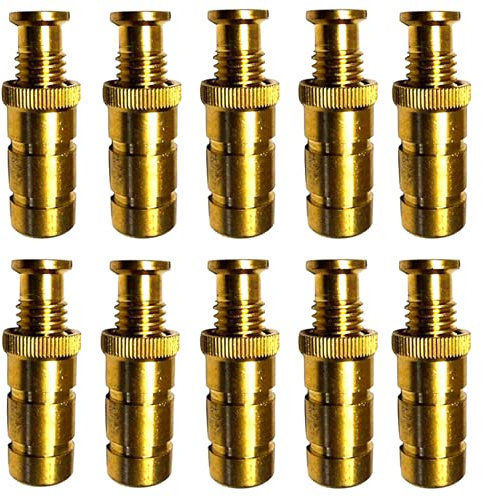 Woodgrip 10 Pack Brass Pool Cover Anchors for Concrete - Universal Fit for Inground Pool Safety Covers - Easy Installation Closing Kit - Safety Covers - Rust Resistant Anchors