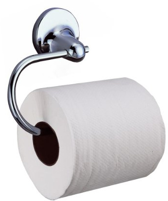 Sabichi Milano Toilet Roll Holder - Wall Mounted (Non Self Adhesive) - Chrome Toilet Roll Holder - Stainless Steel - W17cm x H11.5cm