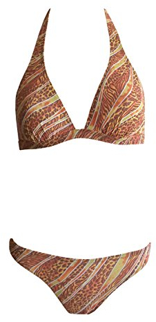 Solar Tan Thru Neckholder-Triangel-Bikini braun, Gr. 44 B-Cup