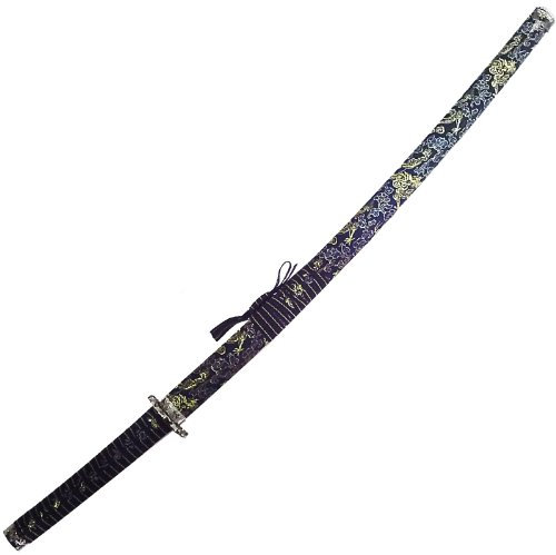 Area Shopping Katana Spada Giapponese in Plastica Blu per Arredamento