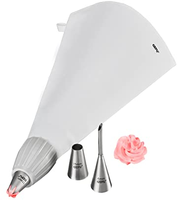 GEFU GF14330 Spritzbeutel-Set DECORE, 5tlg. 14330, Kunststoff, Silber