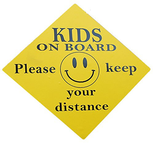 Kids/Baby on Board EXTERNAL OUTSIDE Sticker Vehicle Window Back door Warning Sign Decal Vinyl Driving (Kids on Board)