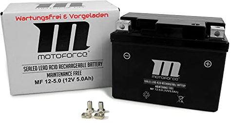 Wartungsfreie Batterie YT4A-3 5Ah kompatibel mit Grand Dink 50 SF10JA, Fever 2 50 ZXII Super Fever, Curio 50 CX50 KCP SA10AJ, DJ 50 SA10AA (Motoforce)