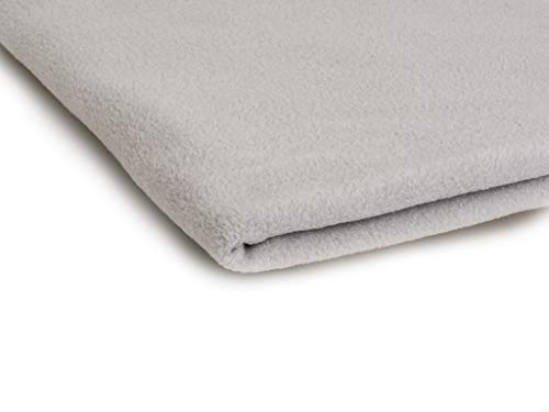 Polar Antipilling Fleece Stoffe 300 g/m² von allerbester Qualität erhältlich in 50 Farben 50 x 155 cm (Nr 8 Hellgrau)
