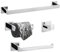 Turs 4 pezzi Bagno Accessorio Impostare SUS 304 acciaio inox Carta igienica Titolare Portasciugamani Accappatoio Asciugamano Anello Montaggio a parete, Lucidata, Q7P-4PCS