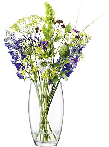 LSA International Flower Barrel Bouquet Vase H29cm Clear| 1 Unit | Mouthblown & Handmade Glass | FW31