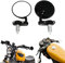 DREAMIZER Lenkerendenspiegel Motorrad Schwarze Motorrad Rückspiegel, 3 runde Lenkerflügelspiegel für Shadow Valkyrie Magna Rebel GSF1250 GSF600 GSR600