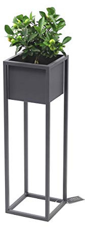 Blumenständer, Pflanzenständer, Metall Ständer CUBO 70cm, Loft Box, Modern, Pulverbeschichtet, JAKPOL (grau)