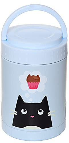 Puckator Feline Fine Snackglas, isoliert, Edelstahl, 500 ml, Katze
