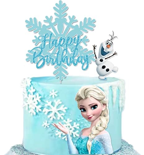 Happy Frozen Birthday Elsa Cake Topper