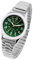 Just Watch Damenuhr Edelstahl Zugarmband 18 cm ⌀27,5 mm 14 mm grün Luminazeiger gut lesbar 24 Std Geschenke für Frauen