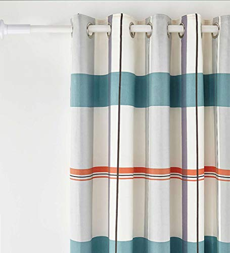 WHITNEY Extra Lange Gardinenstange, Kein Bohrer erforderlich Ausziehbare Gardinenstange aus Edelstahl Extra lange Spannvorhangstange für große Fenster, Duschraum, Schränke, 328-377cm