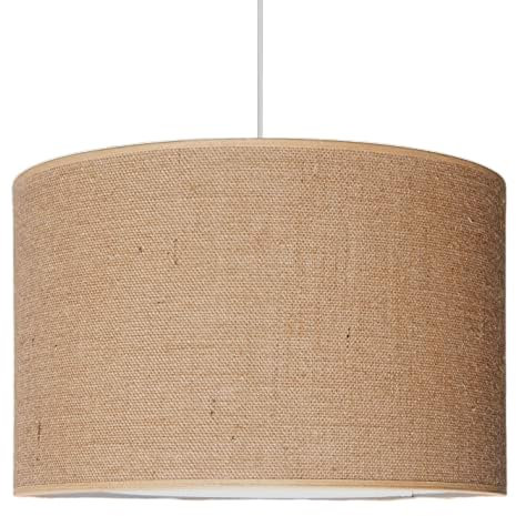 youngDECO® natürliche Jute Hängeleuchte 2xE27, Hängelampe aus Baumwollstoff Ø38cm, Extra Lichtdiffusor, Pendelleuchte für Kinderzimmer und Babyzimmer, Hergestellt in der EU