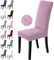 BalladHome Coprisedie con Schienale 6 Pezzi Fodere per Sedia Coprisedia Elasticizzato Jacquard Misura Universale Lavabile Estraibile Coprisedia per Feste, Hotel, Ristorante(6 Pezzi, Viola Chiaro)-L