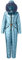 Damen-Skianzug, robust, lässig, dick, für Outdoor-Sport, Reißverschluss, Baumwolle, gepolstert, mit Kapuze, Skianzug, niedlicher Wintermantel, blau, 48