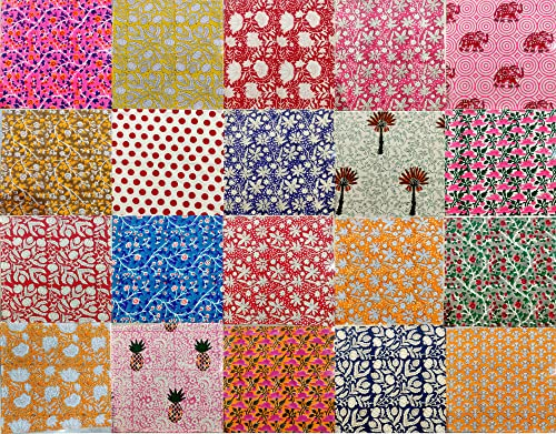 Servietten, 100 % Baumwolle, Set mit 20 Stoffservietten, dekorativ, waschbar, für Geschenke, Zuhause, Küche, Esszimmer, Cocktailpartys und Camping, Provence – Frühling/Sommer, 40,6 x 40,6 cm