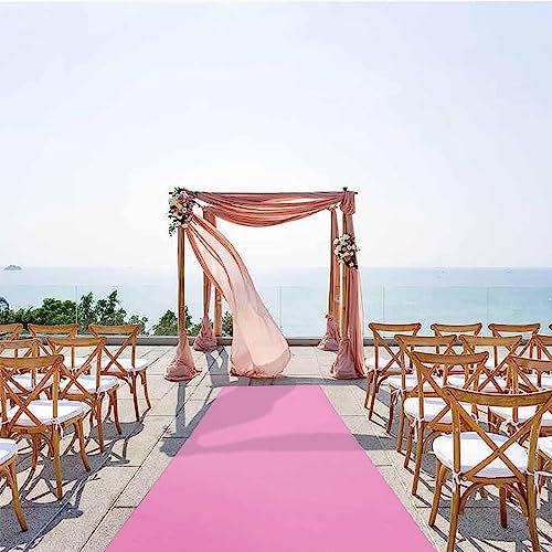 Lonmrrton Tapis Couloir Rose 2mm d'épaisseur Tapis de passerelle de Mariage antidérapant Tapis de Piste d'événement pour cérémonie église fête d'anniversaire décoration extérieure (Size : 1.2x10m)