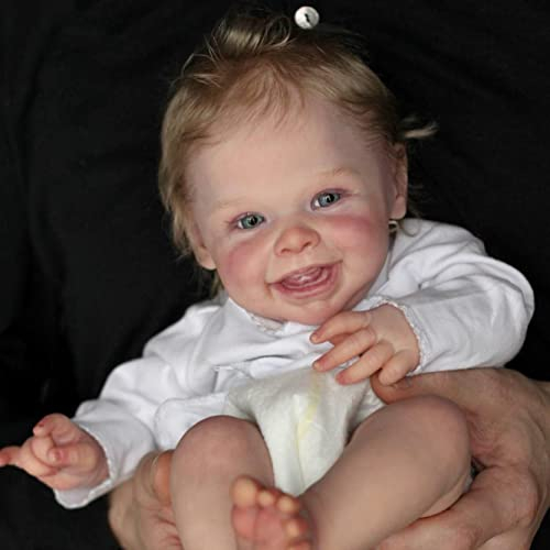Anano Reborn Puppen Lebensecht 50cm Reborn Baby Mädchen Puppen Die Echt Aussehen - Realistische Reborn Babypuppe Neugeborene Baby Puppe Mädchen Mit Hand-Wurzelbraun Haar