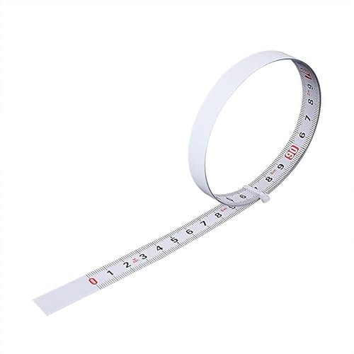 Selbstklebendes Maßband 3m Maßband Selbstklebend für Werkbänke, Tische, Maschinen, Schreibtische, Theken, Stangen, Wände, Säulen Weiß