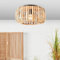 Lightbox Deckenlampe im Nature Stil - Boho Deckenleuchte - 23 cm Höhe - Ø 40 cm - E27 Fassung - max. 60 W - aus Metall/Bambus - in Hell Braun