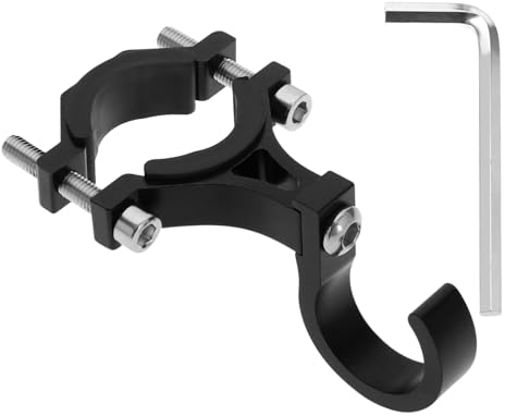 EMSea Elektroroller-Haken Universal-Rollerhaken Aluminium-Aufhängerhaken Multifunktionaler Roller-Aufhängehaken Zubehör Für Stangen mit Durchmessern von 1,9-3,6 cm, Schwarz