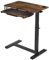 ETHU Overbed Table with Wheels, Upgrade Medical Desk with Drawer, Hospital Bed Workstation Table, Adjustable Overbed Bedside Rolling Laptop Table(Walnut)