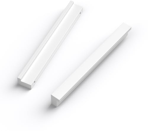 LONTAN 2 Stück Griffe Weiß Möbelgriffe 128mm lochabstand Schrankgriffe Küchengriffe für Küchenschränke Türgriffe Küche Schubladengriff