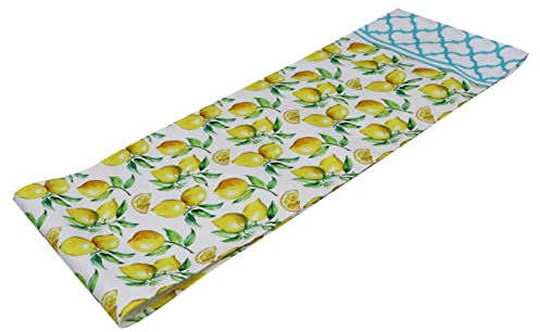 MAGICLULU 1stück Lemon Muster Tischläufer Aus Abwaschbar Und Wasserabweisend Für Partys Hochzeiten Und Täglichen Gebrauch